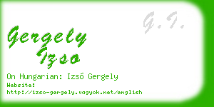 gergely izso business card