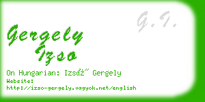 gergely izso business card